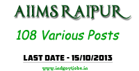 AIIMS-Raipur-Jobs-2013