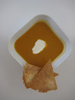 sweet potato and chipotle soup with tortilla crisps