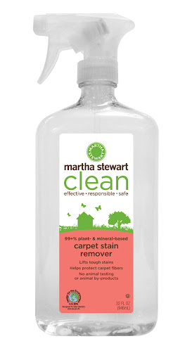 Carpet stain remover lifts tough stains and helps protect carpet fibers