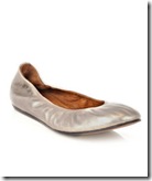 Lanvin Metallic Leather Ballet Flats