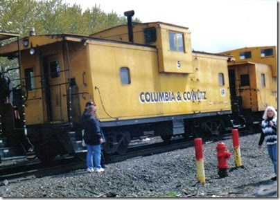 Columbia & Cowlitz (CLC) Caboose #5 at Longview, Washington on May 17, 2005