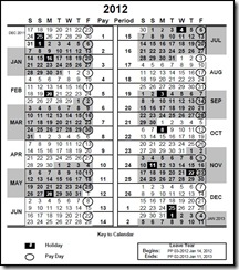 Pay & Holiday Calendar