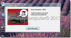 Canon MP287 Error 5B00 Canon MP287 Error 5B00