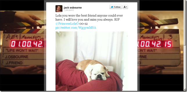 Tweet de Jack Osbourne