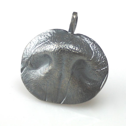 ...on my nose 
(Nose impression pendant by Brent & Jess)