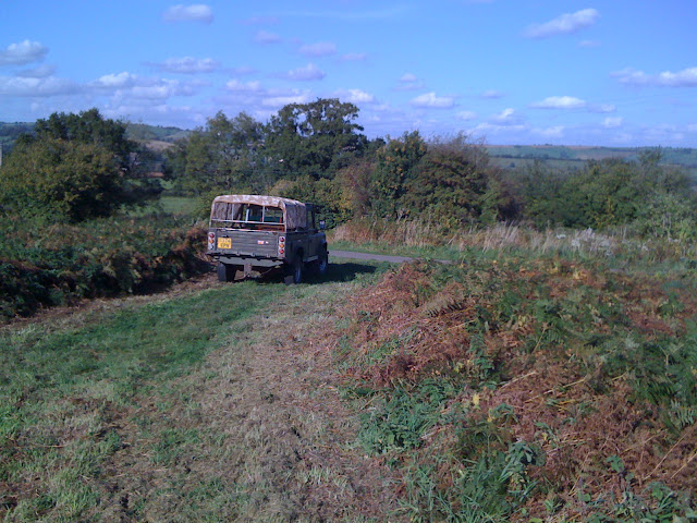 The bracken-covered Knowle Hill above Chew Valley Lake