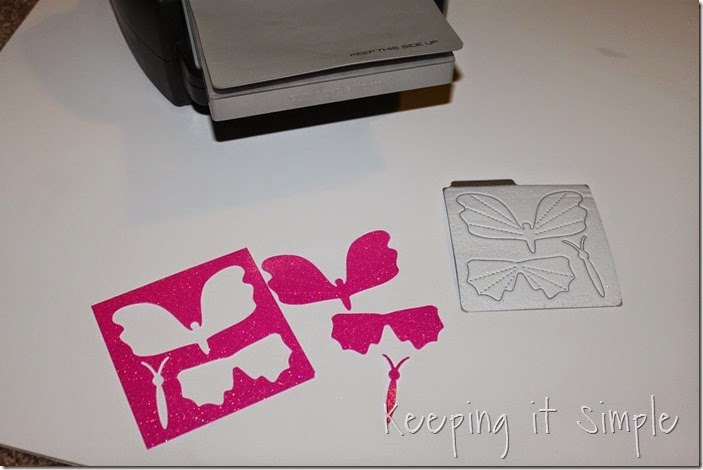 Little girl's room idea glitter paper butterflies (1)