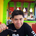 Hubby enjoying his Mango Blueberry Giant