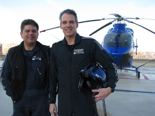 Everyday heroes: Flight paramedic Frank Perez and flight nurse Jim Lawrence have worked with CoxHealth for over 20 years each.