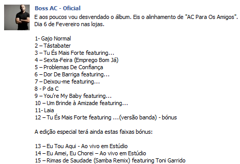 Boss Ac - AC Pros Amigos