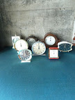 Brown Paper Designs brought a selection of old clocks, which were set up on the high-boy tables around the bar. They were set to midnight in honor of the holiday. Brown Paper Designs brought a selection of old clocks, which were set up on the high-boy tables around the bar. They were set to midnight in honor of the holiday.