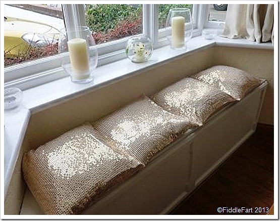 Gold Sequined cushion covers