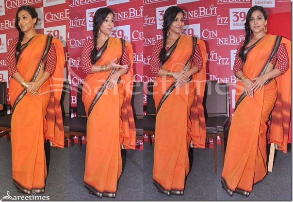 Vidya_Balan_Peach_Saree
