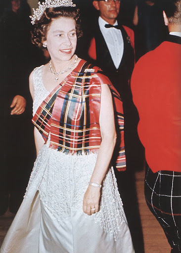 The royal treatment -- H.M. Queen Elizabeth II in 1972 dancing at the Chillies' Ball on her Balmoral estate in Scotland. The royal treatment -- H.M. Queen Elizabeth II in 1972 dancing at the Chillies' Ball on her Balmoral estate in Scotland.