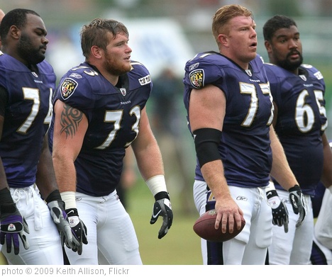 'Baltimore Ravens Offensive Line' photo (c) 2009, Keith Allison - license: http://creativecommons.org/licenses/by-sa/2.0/