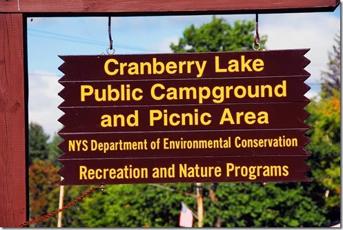 Cranberry Lake Sign