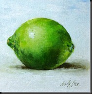 Lime canvas panel 6x6
