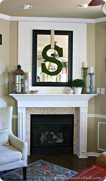 wall treatment over mantel