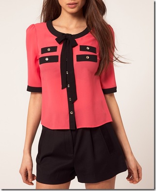 Lipsy Tie Front Blouse