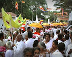 Perahera approaching Salapathala Maluva (The paved brick courtyard in Ruwanweliseya stupa)