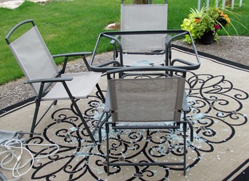 Strong Winds Break Patio Table