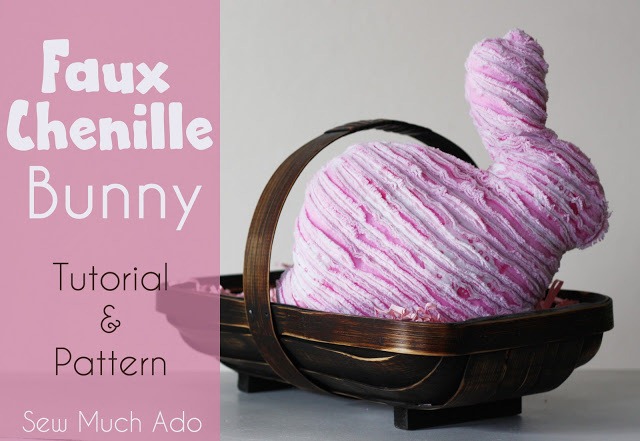 DIY faux chenille bunny