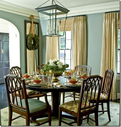 turquoise dining room