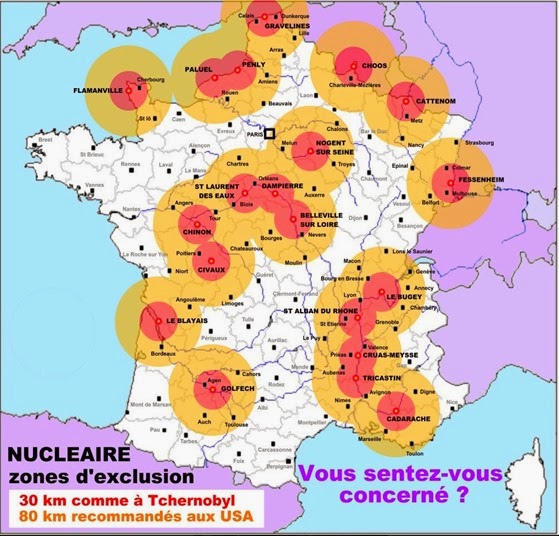 mapa del dangièr nuclear nacionalista francés