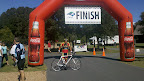 Cycle NC 2011 - Spirited Cyclist Shop Rider John Finney at the Corolla Finish line. 530 miles down 7 hour bus ride back home to go.