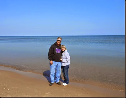 Carl & Marge on the shore of Lake Huron