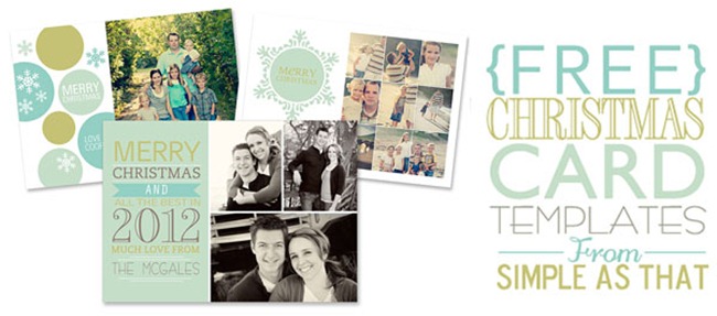 free christmas card templates