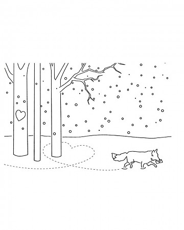 Paw Prints in the Snow Card: You and the kids can punch holes and embroider this illustrated card, or color it in with markers. Get the How-To: http://www.marthastewart.com/how-to/paw-prints-in-the-snow-valentines-day-card