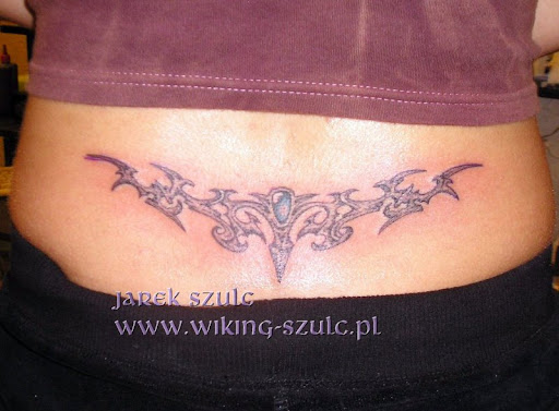 Angel Cross Tattoo On The Back