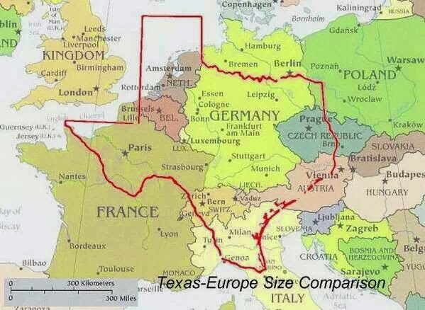 Texas On Europe Map Jayjayasuriya: Texas-Europe Size Comparison #Texas #Europe