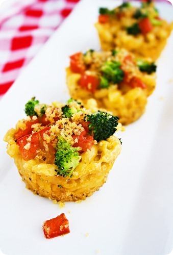 Roasted Vegetable Macaroni & Cheese Cups