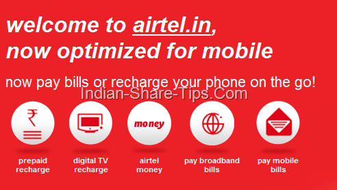 airtel bill payment option through mobile