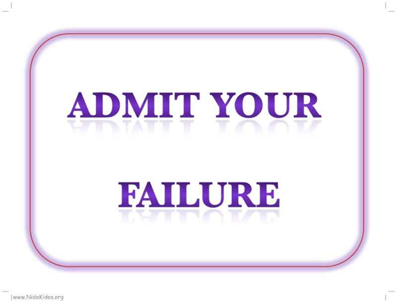 Admit Your Failure