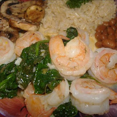 Sauteed Shrimp and Spinach