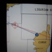 20h, toujours pas de vent, changement de cap, direction Calvi,  dans 11h50 à 5.1nds....