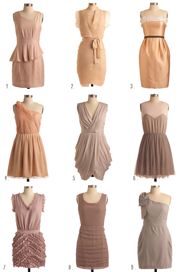 earth tone cocktail dresses