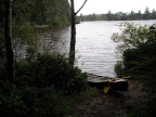 Crossing the lake by canoe is a popular way to reach camp. There is no road, but campers can hike about 1/2 mile from the parking area to the camp.