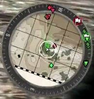 Bílý kroužek kolem vašeho vozidla označuje pásmo jisté detekce.