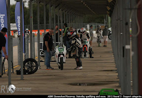 ASBK Queensland Raceway. Saturday qualifying and races.  2012 Round 3 - Support categories