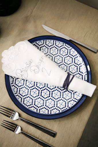Step 4: Fold the napkin, and secure it with a loop of pretty rope.