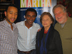 L-R:  John Legend, Marcus Samuelsson, Mimi Sheraton, and Jonathan Waxman