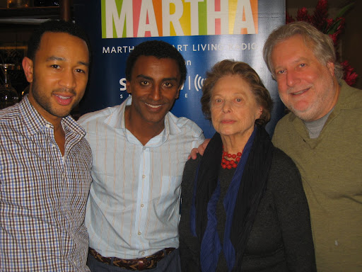 L-R:  John Legend, Marcus Samuelsson, Mimi Sheraton, and Jonathan Waxman