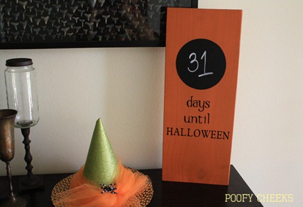 Halloween Chalkboard Countdown Board