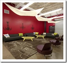 Red-Chocolate Skype Informal Meeting Room Interiors