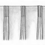 top-tacked french pleat drapery style