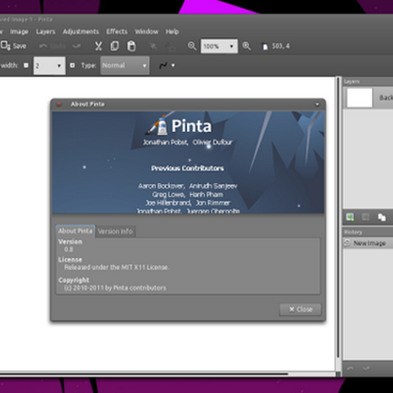 Installing Pinta on Ubuntu.